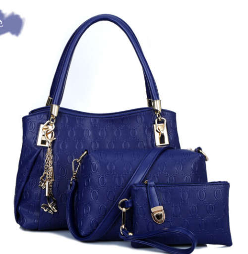3 pieces elegant fashion handbags. Blue color. Stock in ZA