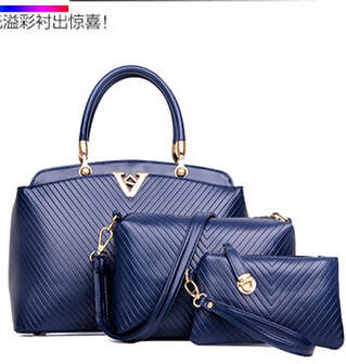 3 pieces set star loves handbag, shoulder bag, clutch. Stock in ZA. Royal blue color