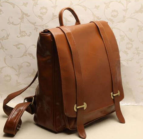 Soft leather beautiful backpack. Brown color. Stock in ZA