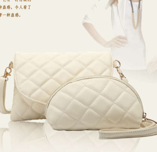 Mini 2-pieces set summer leisure handbag, clutch. White color. Stock in ZA