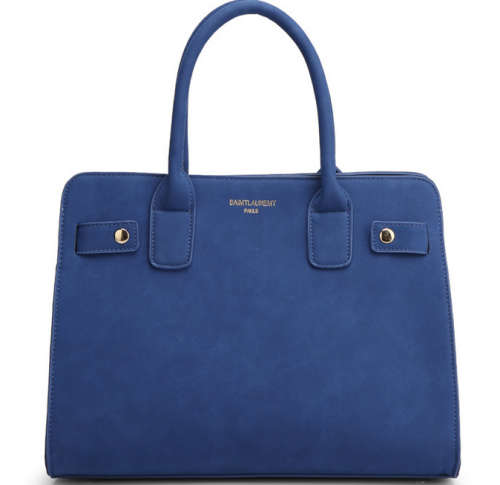 Nubuck leather ladies handbag with strape. blue color. Stock in ZA