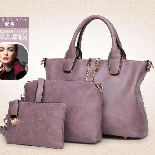 3 pieces set office ladies love handbags. Purple color. Stock in ZA