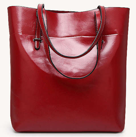 Classic design big capacity lady bag. Red color. Stock in ZA.