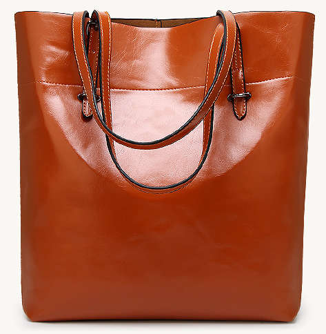 Classic design big capacity lady bag. Brown color. Stock in ZA.