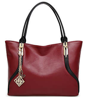 Simply design large totter bag. Red color. Stock in ZA.