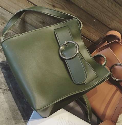 Wild match 2 sets soft ladies handbag, Green color