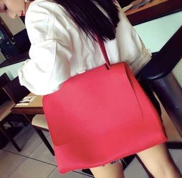 Clearance! Litchi pattern big capacity lady bag. 3 colors can choose.
