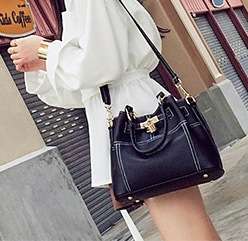 Wild match fashion bucket handbag. Black color. Stock in Pretoria