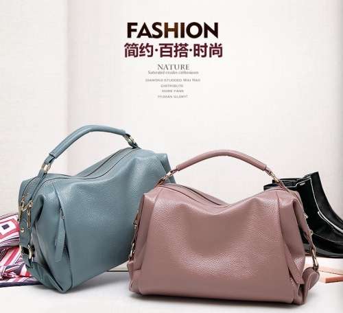 Fashion retro 2 separate layers barrel style handbag. Blue color. Stock in ZA