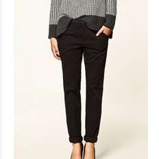 Very soft cotton ankle length pencil trousers. black color. size30. Shipping R30