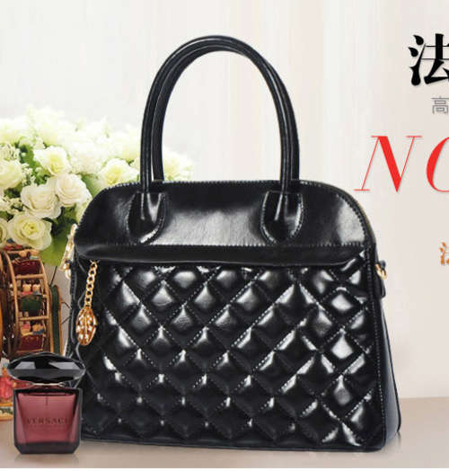 Office lady loves Genuine leather wild match handbag with belt. Black color. Stock in ZA
