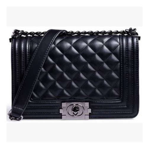 Classic vogue handbag with chains. Black color, small size. Stock in ZA