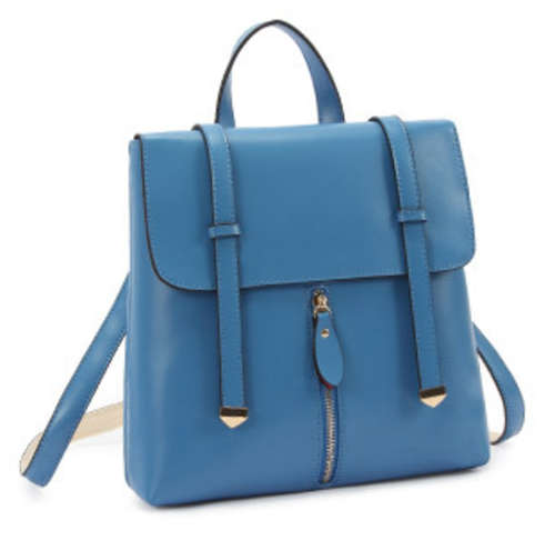 Fashion college arts style backpack. Blue color. Stock in ZA