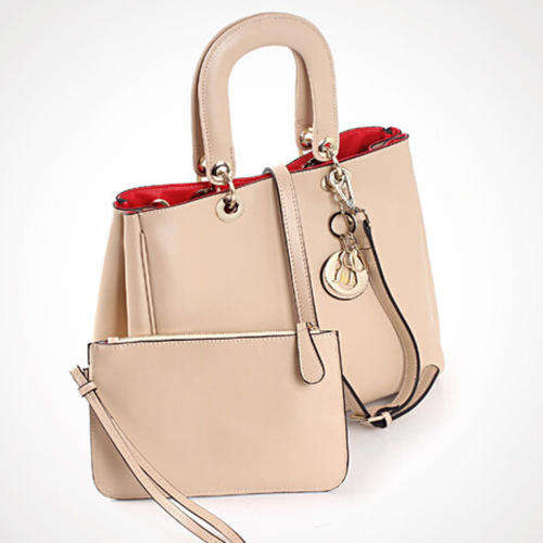 Genuine leather classic large capacity handbags. Stock in ZA. Apricot color.
