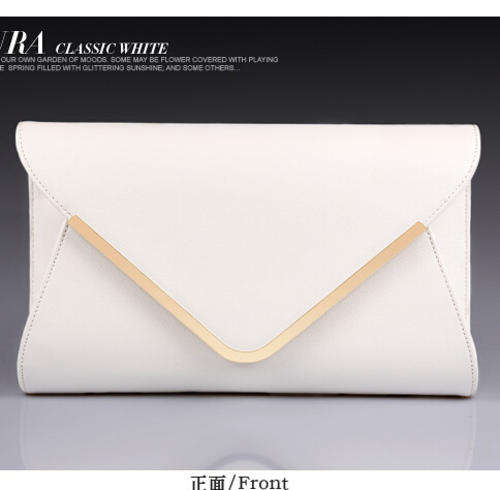 Beautiful clutch with chains and belt. White color. Stock in ZA