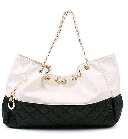 Black match white classic large capacity handbag. Stock in ZA