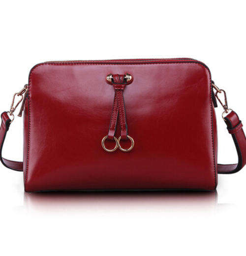 Retro leisure use ladies shoulder bag, handbag. Wine color