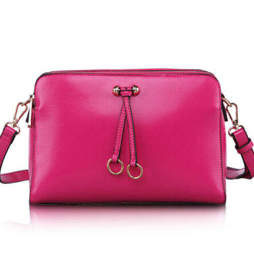 Retro leisure use ladies shoulder bag, handbag. Rose color