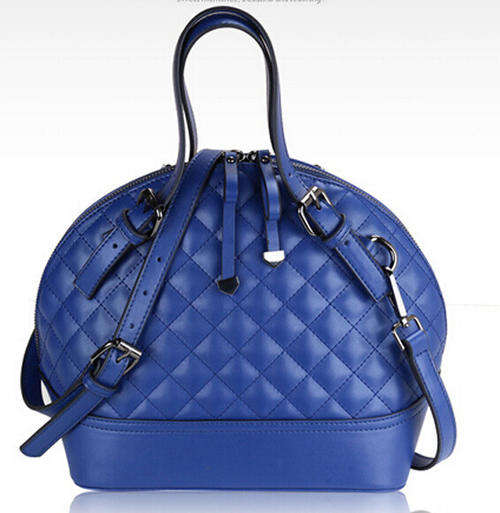 Genuine leather classic clutch! Multi-use ladies handbag. Blue color