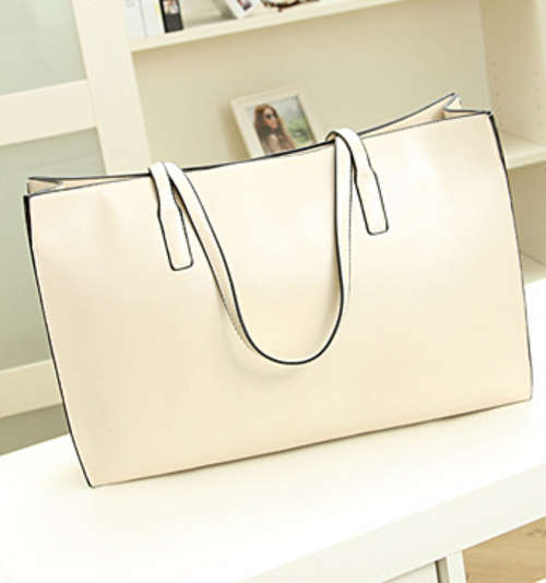 Simply design wild match large handbag. Rice White color. Stock in ZA