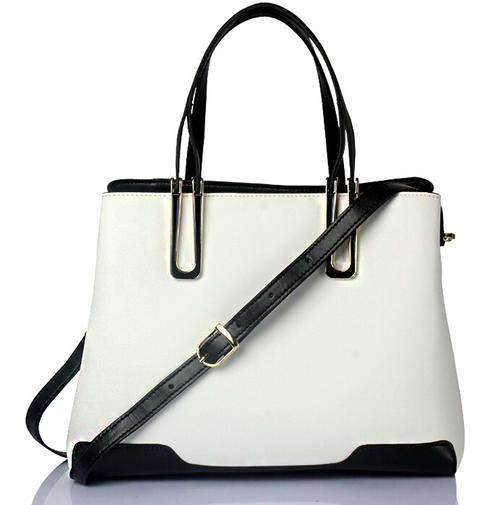 Genuine leather elegant and classic office ladies love handbag. White color. Stock in ZA