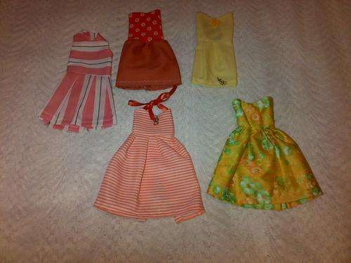 assorted hand made barbie doll clothes