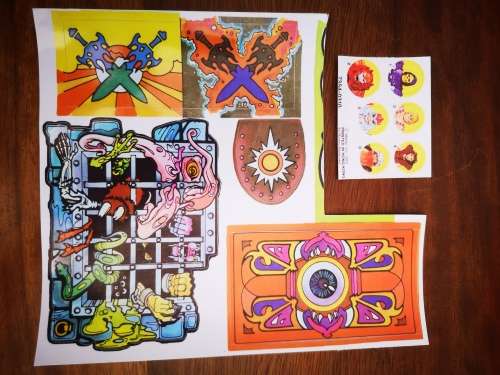 Castle Grayskull reproduction cardboard inserts and stickers (MOTU vintage spares)
