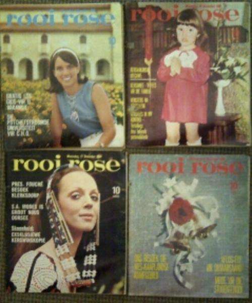4 X VINTAGE ROOI ROSE MAGAZINES!!!
