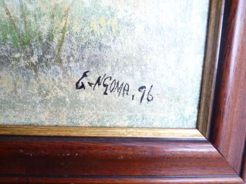 South African Artist E Ngoma Painting '96