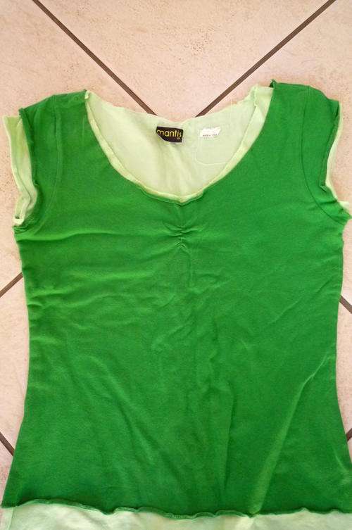 Two tone green T-shirt