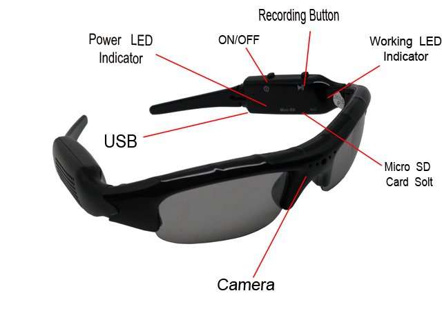 Spy Sun glasses Camera Audio Video Recorder Mini DV DVR