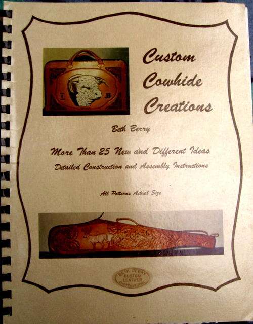 Custom cowhide creations. (Leather work) Signed and inscribed by author.