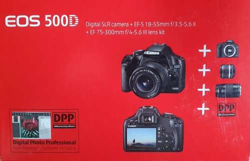 CANON CAMERA WITH TWIN LENS, BAG AND TRIPOD