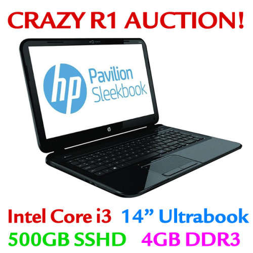 HP Pavilion Sleekbook 14 - Intel Core i3, 4GB RAM, 500GB SSHD, 14" Display, Bluetooth, Windows 10