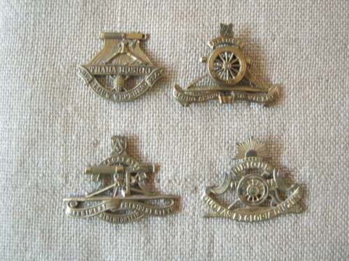 LOT OF 4 O.F.S. C.F. BADGES (NO LUGS/PINS)