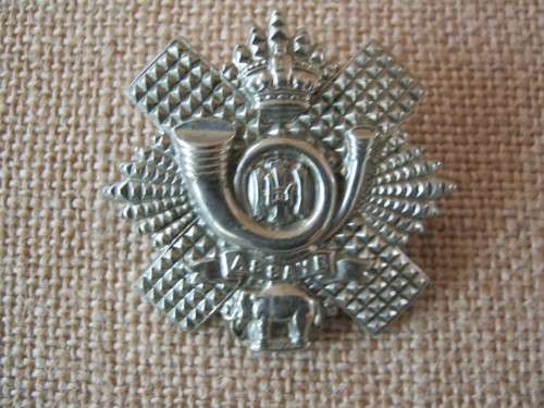 BOER WAR HIGHLAND LIGHT INFANTRY CAP BADGE