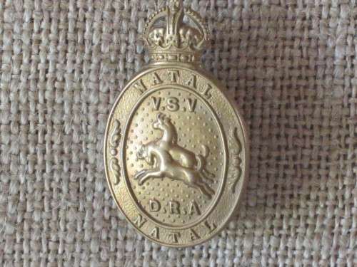 NATAL. D.R.A. BADGE
