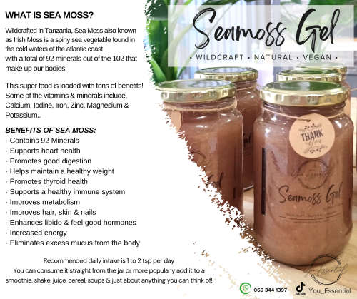Sea Moss Gel 375ml (100% Pure Full Spectrum Seamoss gel)