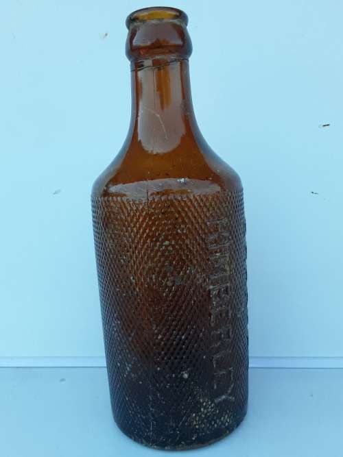 SULLIVANS BRAKPAN & KIMBERLEY dumpy glass Crown Top Ginger beer bottle