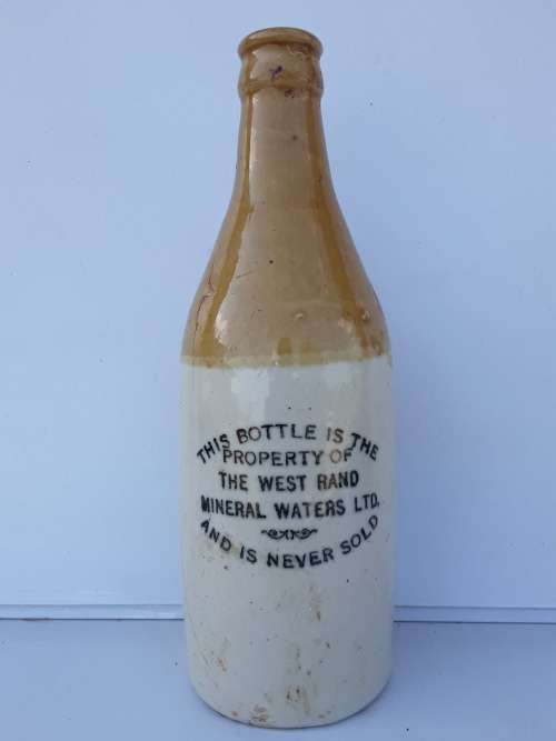WEST RAND MINERAL WATERS LTD KRUGERSDORP Ginger beer bottle