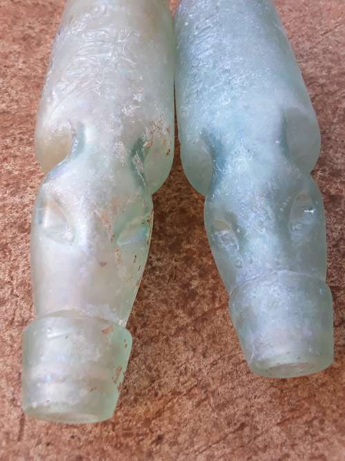 Two 10oz Codd bottles Borland and Weightman Braamfontein and Crystal Springs Johannesburg