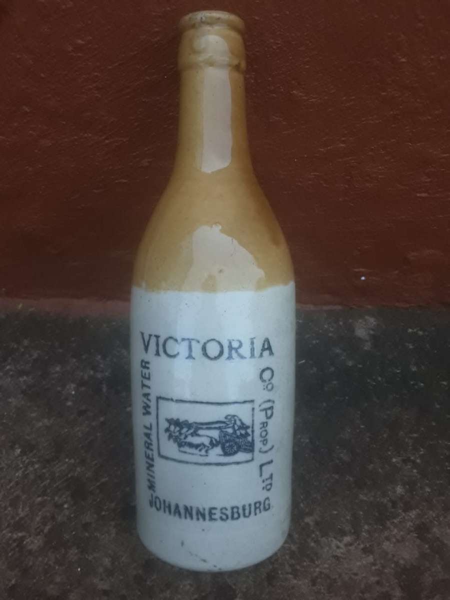 Antique Victoria ginger beer bottle