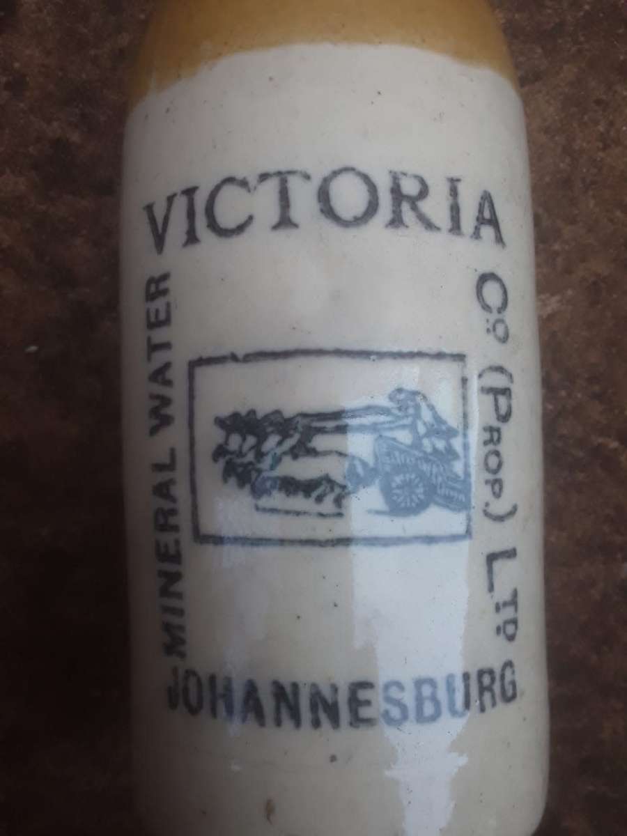 Antique Victoria ginger beer bottle