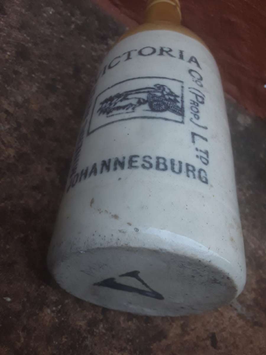 Antique Victoria ginger beer bottle