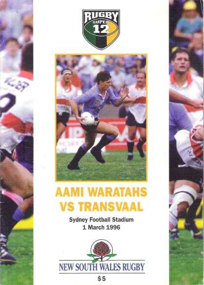 WARATAHS V TRANSVAAL SUPER 12 1996