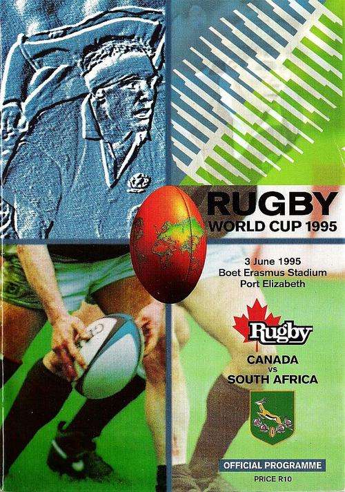 SOUTH AFRICA V CANADA - RWC 1995 - RUGBY PROGRAMME