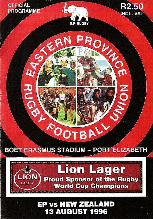 EASTERN PROVINCE V NEW ZEALAND 1996 - RUGBY PROGRAMME