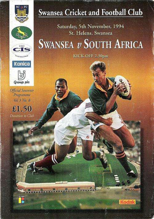 SWANSEA V SOUTH AFRICA 1994