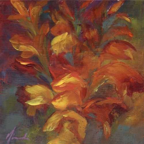 Delphiniums - Original Acrylic Painting - Miranda Gerber