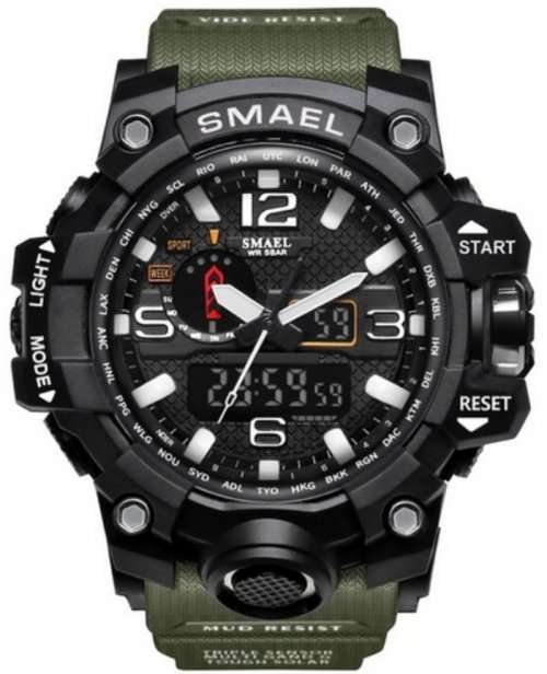 Watches-SMAEL Brand Men Sports Dual Display Wristwatch(Free Shipping Via S.A Post)